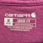 Carhartt Loose Fit T Shirt Purple Medium 8-10 Front Pocket Work Casual Photo 3