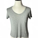 prAna Gray V-Neck Pocket Tee T-Shirt Casual Everyday Top Photo 0