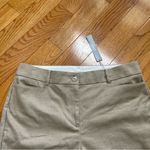 Loft High waisted wide straight leg trousers pants belt loops beige tan Sz 14 P Photo 2