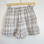 Elastic Waistband Pyjama Checked Plaid Boxer Shorts Photo 3