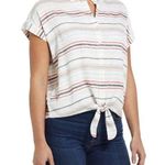 Weatherproof Vintage Tie Front Linen Shirt Photo 0