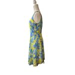 Madison Leigh Dress Floral Print Sleeveless Midi Blue Yellow Women's Size 8 Photo 2