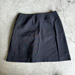 ASOS  DESIGN bengaline micro mini skirt with super high slit in black Photo 1