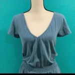 Synergy organic clothing blue polka dot dress in size small Photo 1