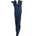 Pia Gladys Perey Dionne Dress Stretch Grey Gathered High Slit Fitted Size Large Gray Photo 2