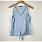 prAna  Denim Mackenzie Tank Top with Tie Bottom - Size XS Photo 1