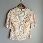 Karen Millen NEW  Viscose Crepe Chain Cowl Neck Woven Top 8 Photo 2