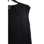 Rachel Zoe  Blouse L Pleated‎ Black Got Witchy Minimalist Dark Academia Glam Luxe Photo 8