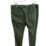 J. Crew Women's Size 12 Olive Green Chino Jogger Pants Patch Pockets Ankle Zip Photo 4
