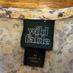 Flirty Wild Fable Yellow Lavender Floral Crop Top Women Medium Flutter Sleeves Photo 7