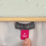 Vince Camuto  Black Leaf Pattern Blouse Sequins Cream Neutral Formal Holiday XL Photo 1