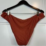 J.Crew  Women’s Curved-Waist Cheeky Bikini Bottom in Burnt Orange Size XXL Photo 3