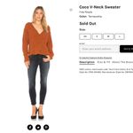 Free People Coco V Neck Sweater Photo 2