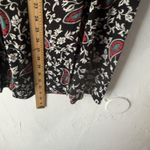 Vintage New Frontier Skirt Top‎ Set Vintage Large Paisley Floral Rayon Western Black Photo 4