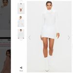 Pretty Little Thing Plt Ivory Eyelash Cowl Neck Bodycon Jumper Dress Photo 2