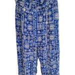 Lulus  Blue Pattern Jumpsuit Romper Sz XL NWT Wideleg Vacation‎ Coastal NWT Photo 6