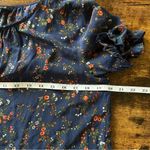 Madewell Silk Stanza Ruffle-Hem Top in Moonless Floral Size Medium Photo 7