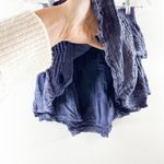 Aerie  Tiered Ruffle Cotton Smocked Waist Tie Dye Mini Skirt Blue Small Photo 3