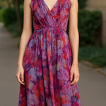 Vivienne Tam  silk maxi tank dress floral watercolor Photo 1