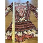 American Eagle Women XXS Paisley Boho Romper Long Bell Sleeve Colorful Beach Photo 2
