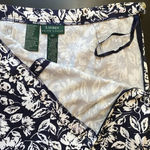 Ralph Lauren Vintage Lauren Women's Sz 12 Floral Casual Stretch Capri Pants Navy Photo 14