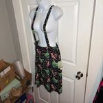 Modcloth  Overall Winner Jumper Skirt Dress Black Dog Cat Christmas Print M NWT Photo 6