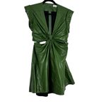 ALC Frank A.L.C Lexi Green Vegan Leather Dress Photo 3