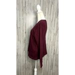 Talbots Women's Burgundy Long Sleeve Crew Neck Sweater Blouse Size Medium Casual Photo 4