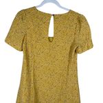 Molly Bracken Fitted Scoop Neck Saffron Yellow Woven Dress Size Small Photo 5