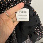 Roolee  Black Floral Shift Ruffle Hem Dress Photo 6