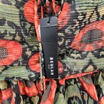 Beulah Style Dress S Abstract Floral Bold Tiered Smocked Forest Fairy Boho NEW Green Photo 15