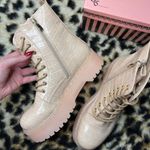 Pazzle  Animal Print Embossed Platform Combat Boots Womens 10 Photo 4