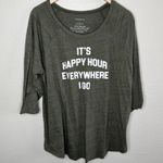 Torrid Womens Graphic "Its Happyhour Everywhere I Go" Short Sleeve Top 2X Photo 1