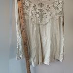 Soft Surroundings  Cream crocheted boho peasant top size M‎ Photo 7