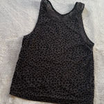Zyia  Black Leopard Print Tank Top Size Small Photo 0