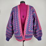 Handmade Crochet Granny Cardigan Berries Multicolor Pink Purple Blue Boho Cozy Size undefined Photo 11
