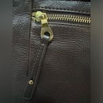 Christopher Kon Crossbody Bag Purse Leather Brown Chocolate Zipper Locks Hobo Photo 2