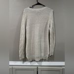 Pink Rose  Cream Knit Sweater With Gold Glitter Photo 4