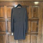 NWT B Michael America Red Women’s V Neck Puffy Long Sleeve Grey Midi Dress 12 Gray Photo 1