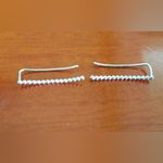 Boutique NEW Silver Round Bead Ear Climbers | 18kgp S925 Photo 5