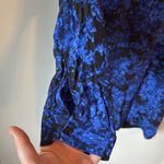 Madewell  Director Silk Shift Dress Mini Floral Blue Black Large Photo 6