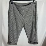 Allison Daley Women’s Pants Size 18 Black White Gingham Cropped Stretch Photo 0