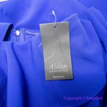 New! Aidan Mattox royal blue‎ strapless ruffle top, US size 14 Blue Photo 14