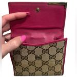 Gucci •  canvas and pink leather bifold wallet Photo 3