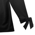 Hutch Anthropologie BlackTextured Long Sleeve Bow Cuff Dress Women sz XL Shift Photo 4