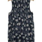 Joie  Dress Womens L Thelen Baltic Swing Trapeze Chiffon High Neck Lined Blue Photo 0