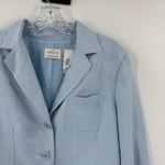 Emma James  Women's Blue Button Up Linen Long Sleeve Blazer Jacket Size 6 Photo 6
