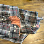 Briggs New York Briggs Vintage Plaid Wool Shirt Button Down Zipper Boxy Grid Window Pane Gray M Photo 3