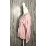 Velvet Tees Velvet by Graham & Spencer Women's Pink Striped Peplum Blouse Size Small Photo 4