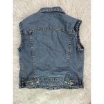 DKNY  Denim Vest Women’s Size Small Vintage Loose Button Photo 1